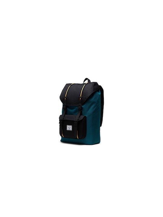 Herschel Little America 17lt Harbour Blue Grid/Black/Amber Yellow