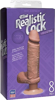 Doc Johnson The Realistic Cock Realistic Vibrator 20.3cm 1160-06-BX Chocolate