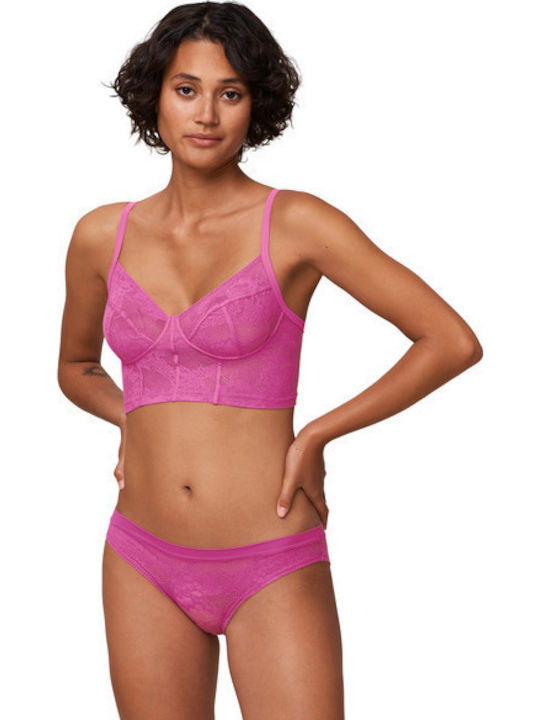 Smart Deco Femeie Slip cu Dantelă Fuchsia
