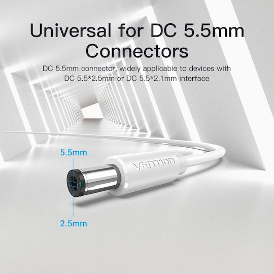 Vention 1m USB 2.0 Cable A-Male to DC White (CEYWF)