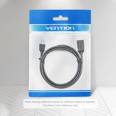 Vention USB 3.0 Cable USB-A male - USB-A female Μαύρο 2m (VAS-A45-B200)