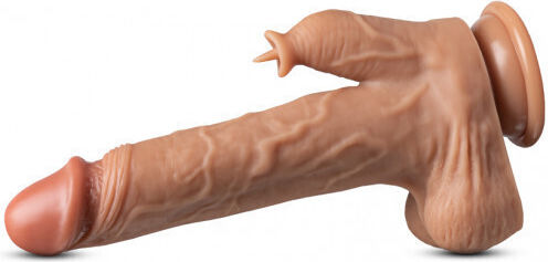 CyprusLoveShop Latino Dino Δονητής Rabbit με Απομακρυσμένο Έλεγχο 22.5cm Flesh