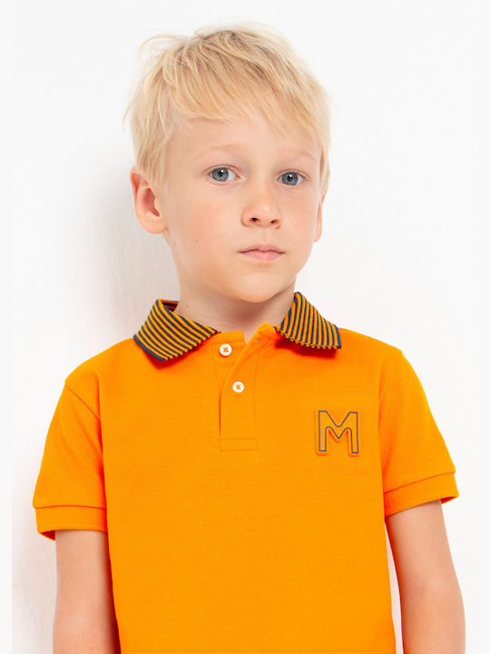 Mayoral Kids Polo Short Sleeve Orange