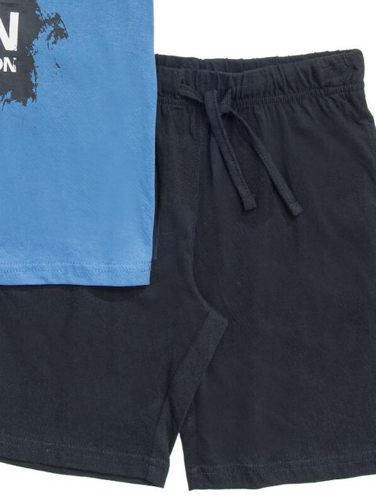 Funky Kinder Set mit Shorts Sommer 2Stück Blau