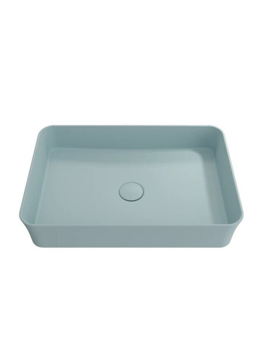 Bocchi Sottile Countertop Sink Porcelain 54.8x37.2x11.5cm Matt Ice Slim Line