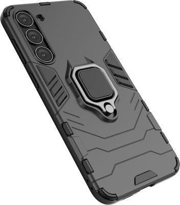 Hurtel Ring Armor Plastic Back Cover Durable Black (Galaxy S23+)