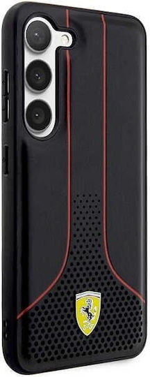 Ferrari Perforated Back Cover Πλαστικό / Σιλικόνης Μαύρο (Galaxy S23)