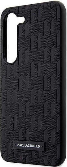 Karl Lagerfeld Saffiano Mono Metal Logo Umschlag Rückseite Synthetisches Leder / Kunststoff Schwarz (Galaxy S23+)