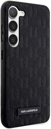 Karl Lagerfeld Saffiano Mono Metal Logo Umschlag Rückseite Synthetisches Leder / Kunststoff Schwarz (Galaxy S23+)
