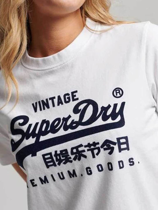 Superdry Vintage Damen Sport T-Shirt Weiß