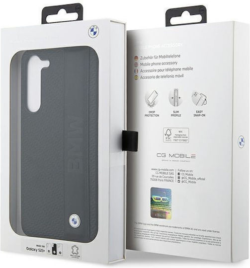 BMW Textured & Stripe Back Cover Δερματίνης / Πλαστικό / Σιλικόνης Μαύρο (Galaxy S23+)