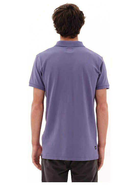 Polo Short Sleeve Purple Blouse