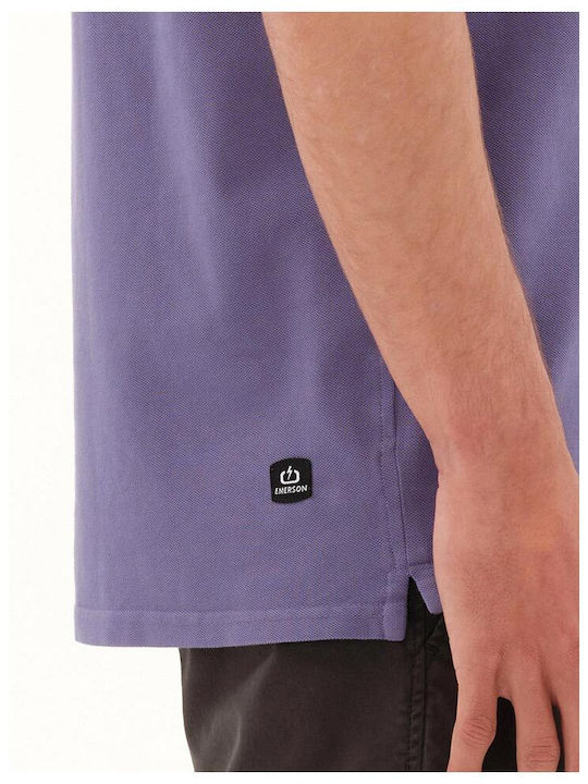 Polo Short Sleeve Purple Blouse