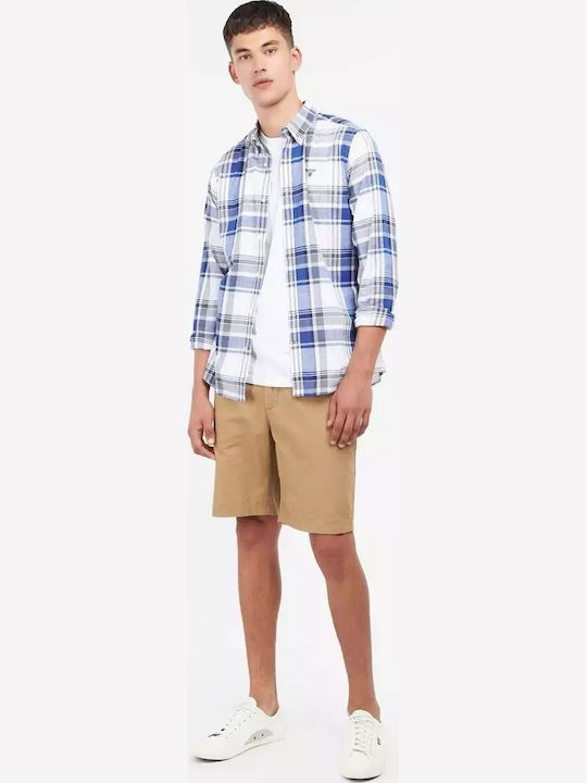 Kidd Long-sleeved Cotton Shirt Checked Deep Blue