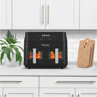 Turbotronic TT-DAF6W Air Fryer με Διπλό Αποσπώμενο Κάδο 9lt Μαύρο