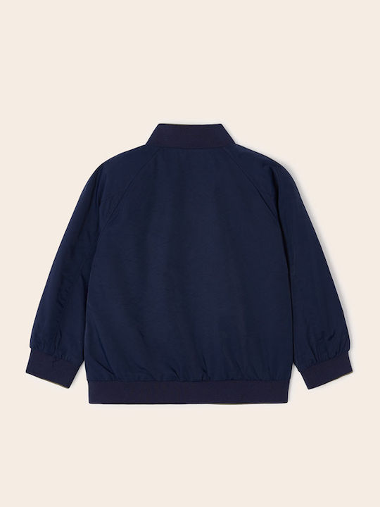 Kids Bomber Short Windproof Double Sided Navy Blue
