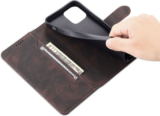 AZNS Wallet Piele artificială Cafea (iPhone 14 Plus)