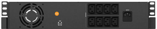 NJOY Code 2000 USV 2000VA 1200W mit 8 IEC Steckdosen