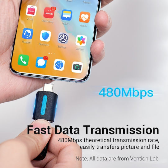 Vention Μετατροπέας USB-C male σε USB-A female 1τμχ CDTB0