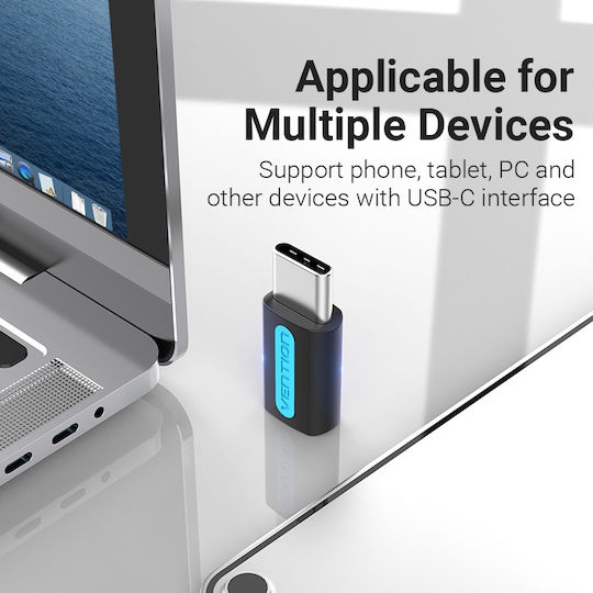 Vention Конвертор USB-C мъжки към micro USB женски Черен 1бр CDXB0