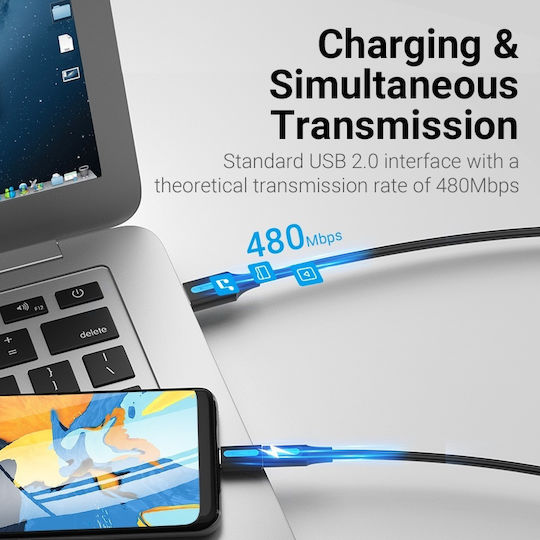 Vention Конвертор USB-C мъжки към micro USB женски Черен 1бр CDXB0