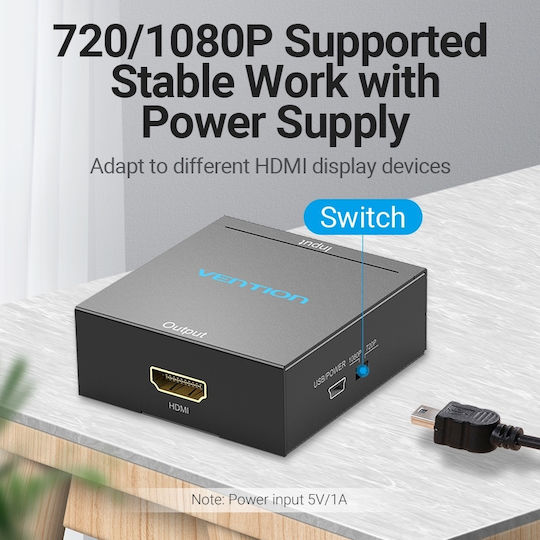 Vention Μετατροπέας RCA female σε mini USB / HDMI female 1τμχ AEFB0