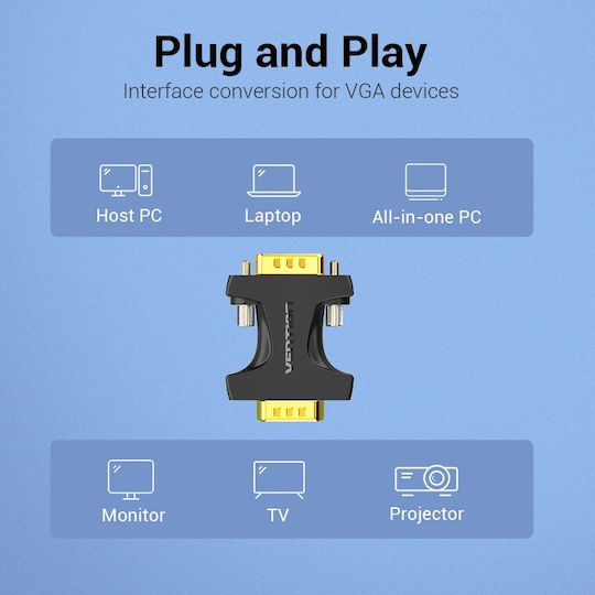 Vention DDEB0 Конвертор VGA Мъжки към VGA Мъжки