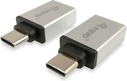 Equip Μετατροπέας USB-C male σε USB-A female Ασημί 1τμχ 133473