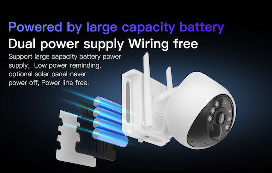 Vstarcam CB69-TZ IP Cameră de Supraveghere Wi-Fi Full HD+ 3MP Rezistentă la apă Pe baterii cu Comunicare Bidirecțională și Lentilă 3.6mm