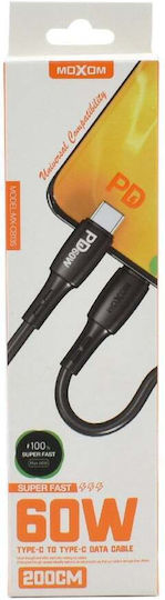Moxom MX-CB135 USB 2.0 Cable USB-C Male - USB-C 60W PD Black 2m
