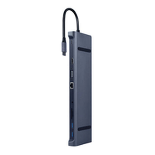 Cablexpert USB-C Docking Station με DisplayPort 4K PD Ethernet Γκρι (A-CM-COMBO10-01)