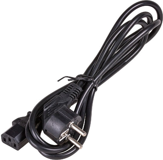 Akyga Schuko - IEC C13 Cable 1.5m Μαύρο AK-PC-01C