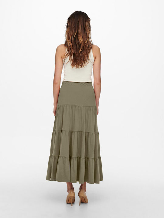 Only Maxi Skirt in Khaki color