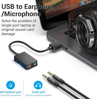 Vention External USB 2.0 Sound Card (CDYB0)