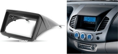 CARAV Industries Inc. DIN Fascia Panels 2 Din Compatible with Screen 9" for Mitsubishi L200 2006-2015