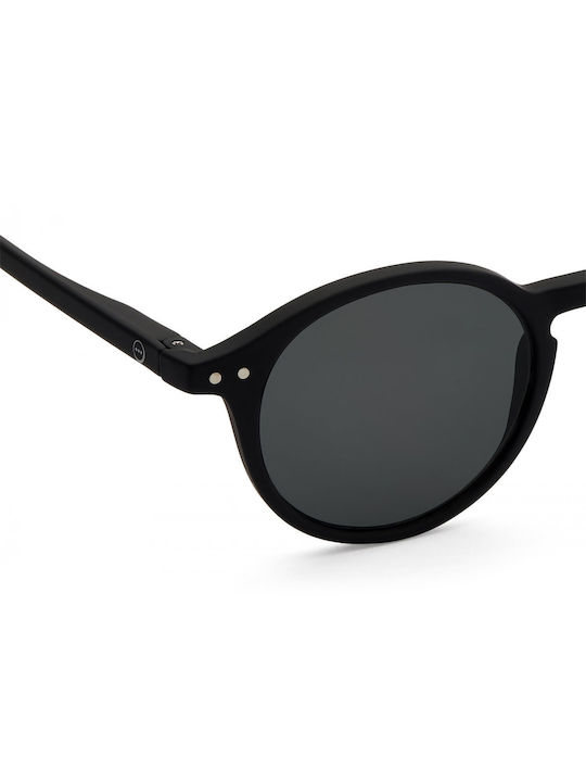 Izipizi Unisex Sunglasses with Black Horn-Rimmed Frame and Black Lens