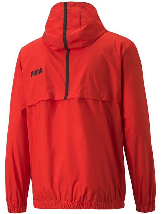 Puma Men's Jacket Waterproof and Windproof Red