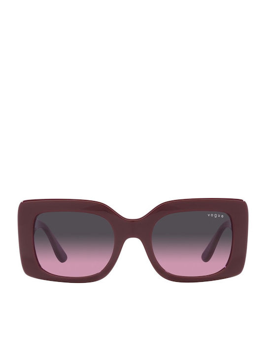 Vogue Women's Sunglasses with Burgundy Plastic Frame and Burgundy Gradient Lens VO5481S 3048/90