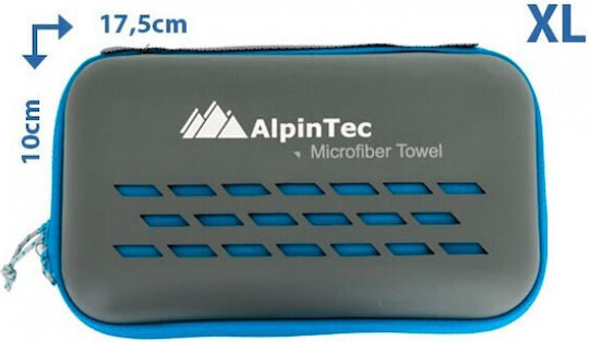 AlpinPro DryFast Microfiber Body Towel with Case Teal Blue 150x75cm