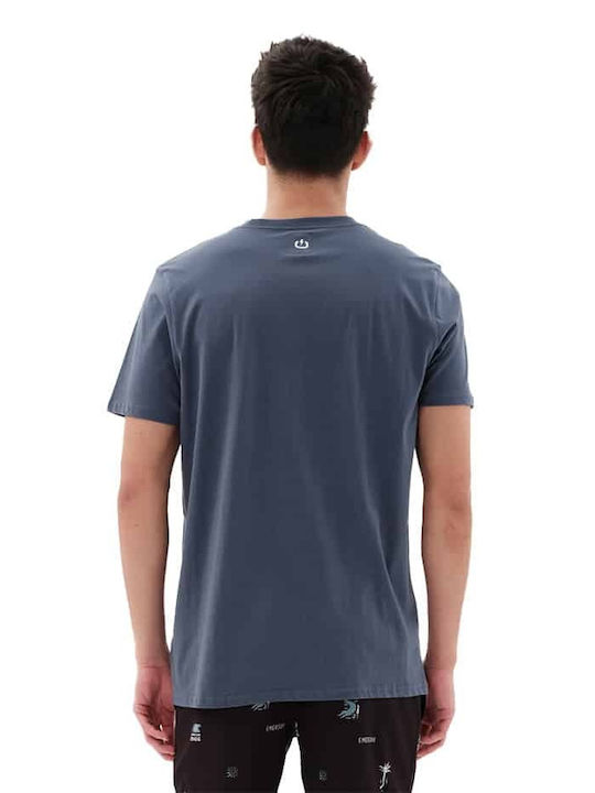 Emerson Ανδρικό T-shirt Indigo με Στάμπα