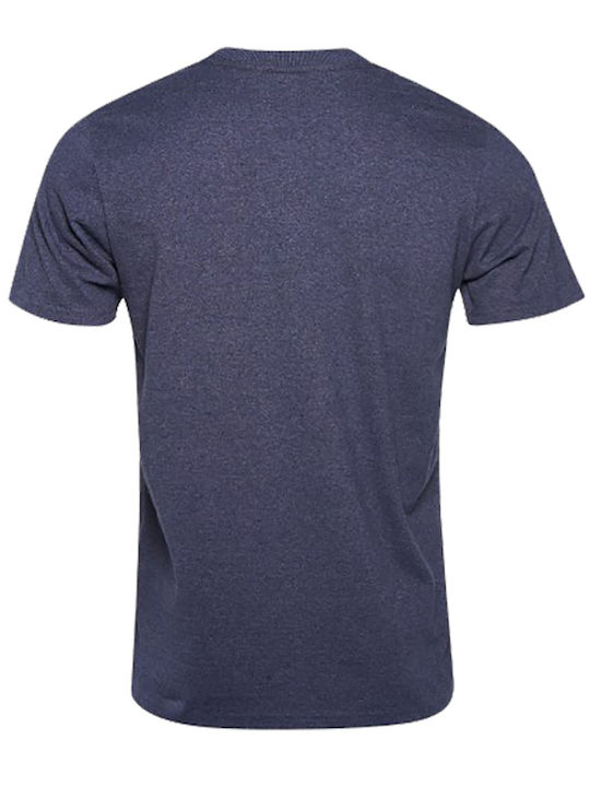 Superdry Ανδρικό T-shirt Navy Μπλε με Στάμπα