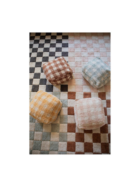 Bean Bag Chair Bolster Waterproof Vichy Ecru 40x40x20cm