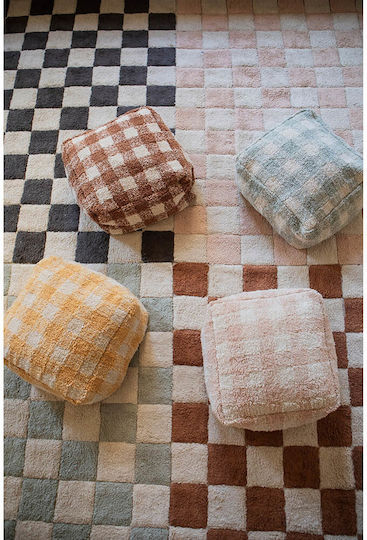 Fotolii Puf Bolster Impermeabil Vichy Ecru 40x40x20cm