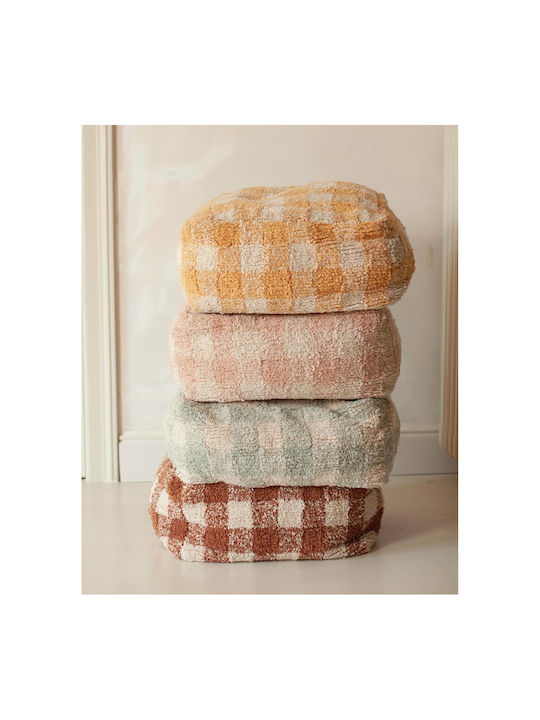 Bean Bag Chair Bolster Waterproof Vichy Ecru 40x40x20cm