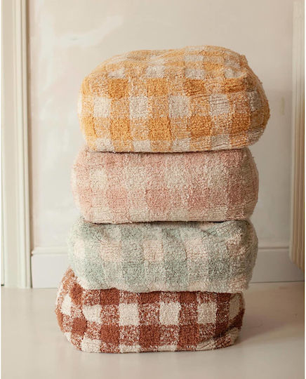 Fotolii Puf Bolster Impermeabil Vichy Ecru 40x40x20cm