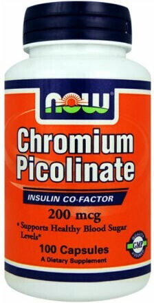 Now Foods Chromium Picolinate 200мг 100 капси
