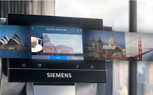 Siemens Αυτόματη Μηχανή Espresso 1500W Πίεσης 19bar με Μύλο Άλεσης Μαύρη TP707R06