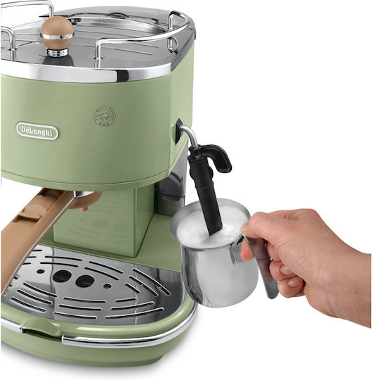 De'Longhi Icona Vintage Espressomaschine 1100W Druck 15bar Grün