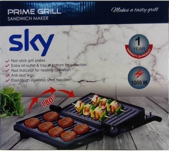 Sky AL-03 Τοστιέρα Γκριλιέρα 1000W Μαύρη