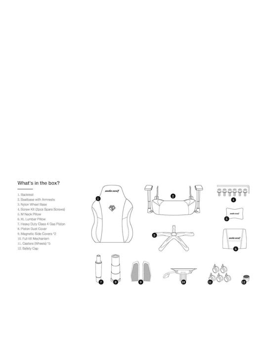 Anda Seat Phantom 3 Καρέκλα Gaming Δερματίνης με Ρυθμιζόμενα Μπράτσα Elegant Black